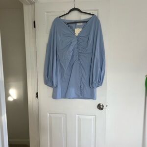 Sabo Skirt Light Blue Ruched Blouse